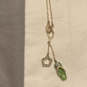 Cute sandal and floral dangle purse chain